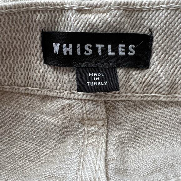 Whistles Tan Patchwork Boyfriend Jean size 29 High Rise Relaxed Khaki Af16 - Picture 7 of 7